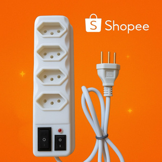 Filtro de Linha Branco 3, 4, 5 e 6 Tomadas Extensão Elétrica Régua Elétrica em Oferta na Shopee
