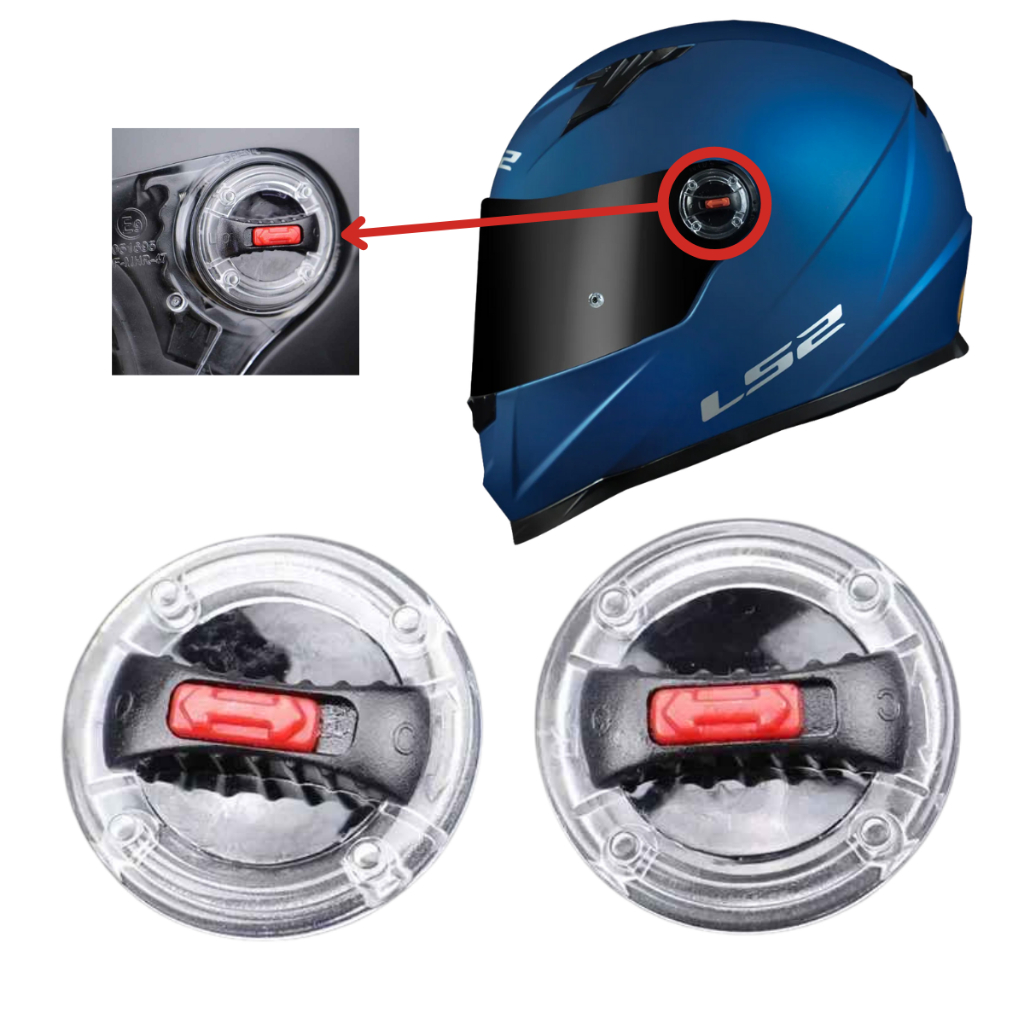 KIT COM 1/2/3 PARES REPARO BOTÃO VISEIRA CAPACETE TRANSPARENTE/PRETO LS2 FF358 FW3 GT em Oferta na Shopee