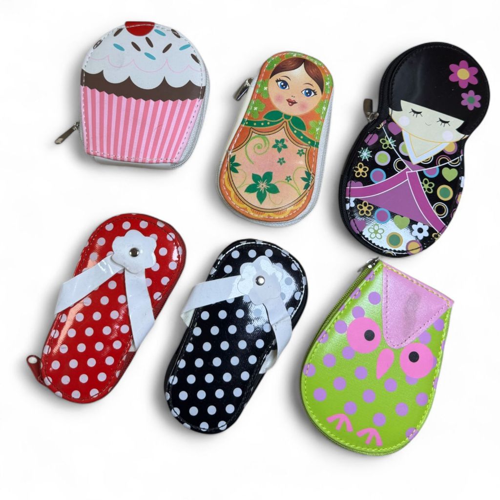 Kit Com 1/3/6 Pcs Manicure Pedicure Com Cortador De Unha Lixa Tesoura Em Estojo