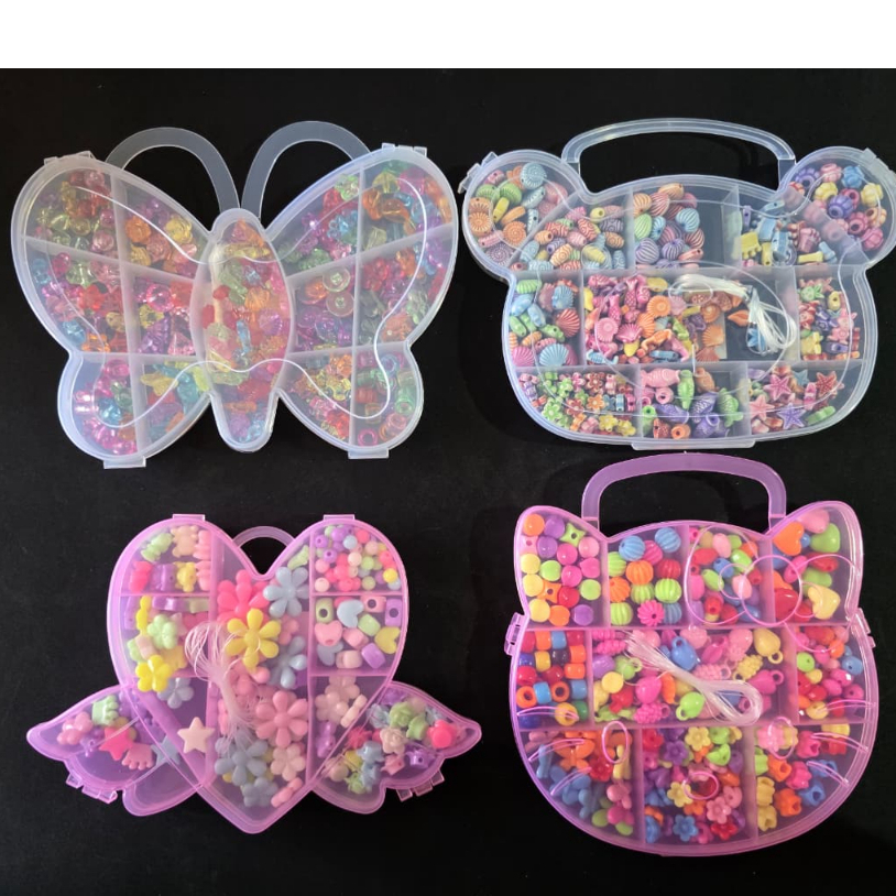 Kits de Miçangas Coloridas – Coelhinho, Borboleta e Vários Modelos para Bijuterias e Artesanato Criativo