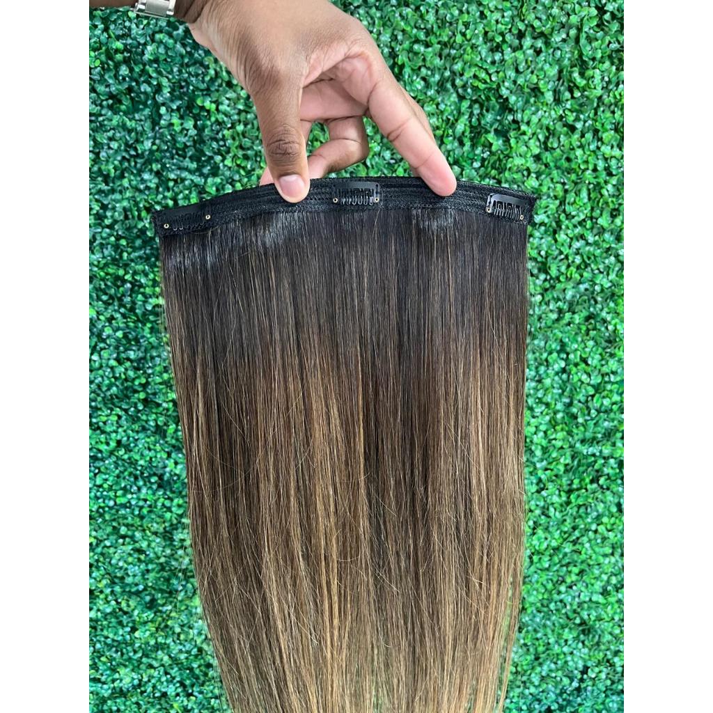 Aplique Tictac Morena Iluminada Liso (humano) Cabelo Premium Pontas cheias em Oferta na Shopee