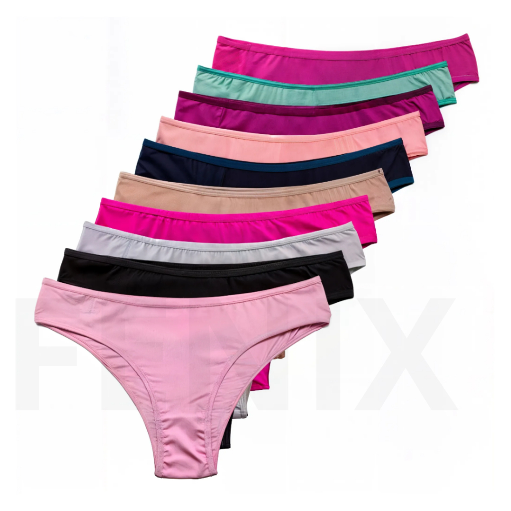 Kit com 5 Calcinhas Tanga microfibra conforto basica premium nao marca forro 100% algodão varias cor em Oferta na Shopee