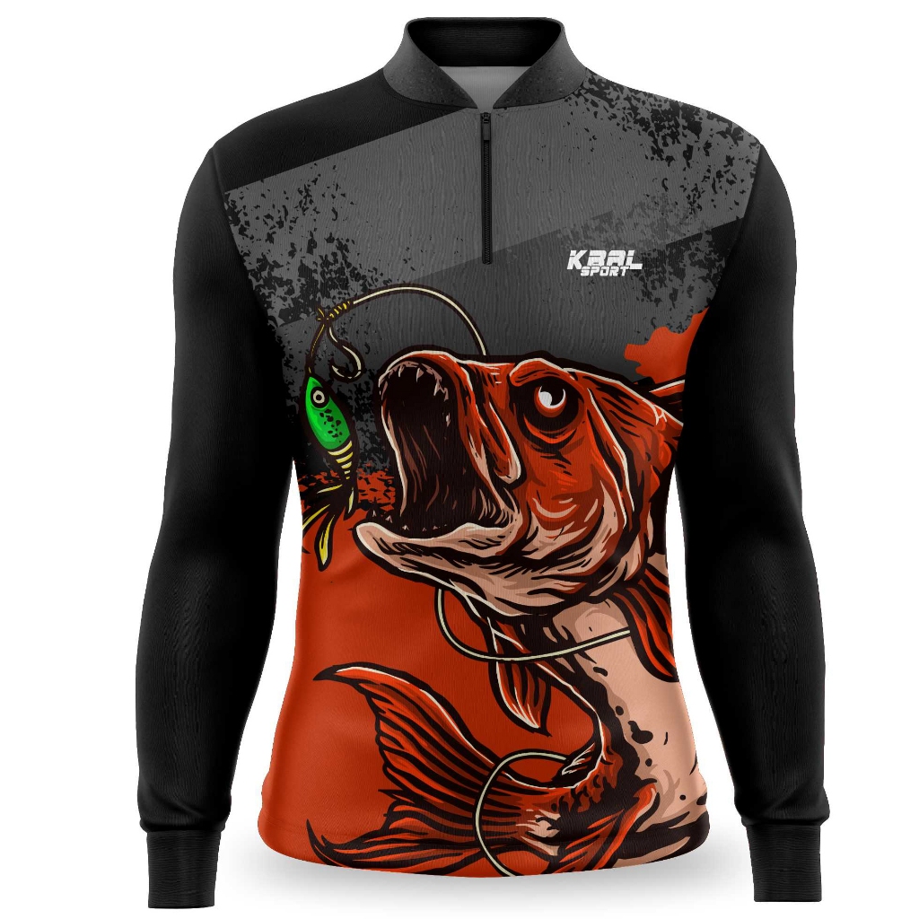 Camisa Camiseta Blusa de Pesca Traíra Cinza Proteção Solar Uv50+ DryFit Play Pesca