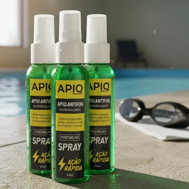 3 Spray Anti Embaçante Para Máscaras Óculos De Mergulho E Câmeras 60ml
