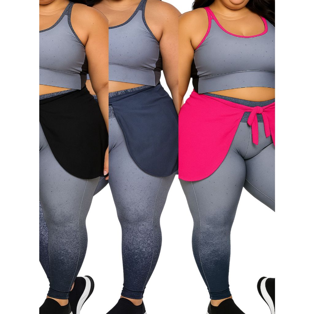 Kit 3 Tapa Bumbum Fitness Feminino Plus Size Tapa Legging G1 G2 G3 G4 em Oferta na Shopee