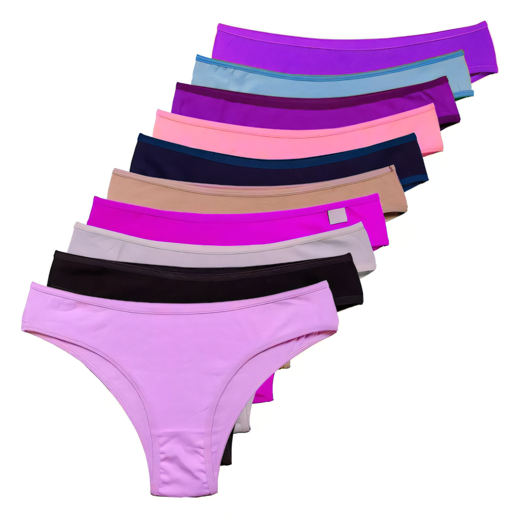 Kit Calcinhas Em microfibra Confort para Revenda Forro em Algodão shopee brasil lingerie calcinha