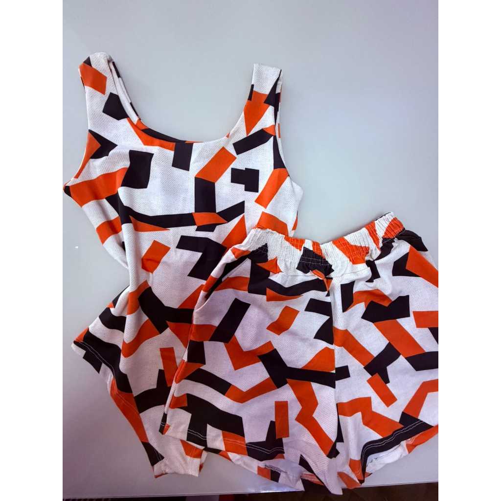 Conjunto Maiô Body e Shorts Feminino Suplex Grosso Estampado  Praia, Piscina e Dia a Dia  Tamanhos 36 ao 54 Plus Size em Oferta na Shopee