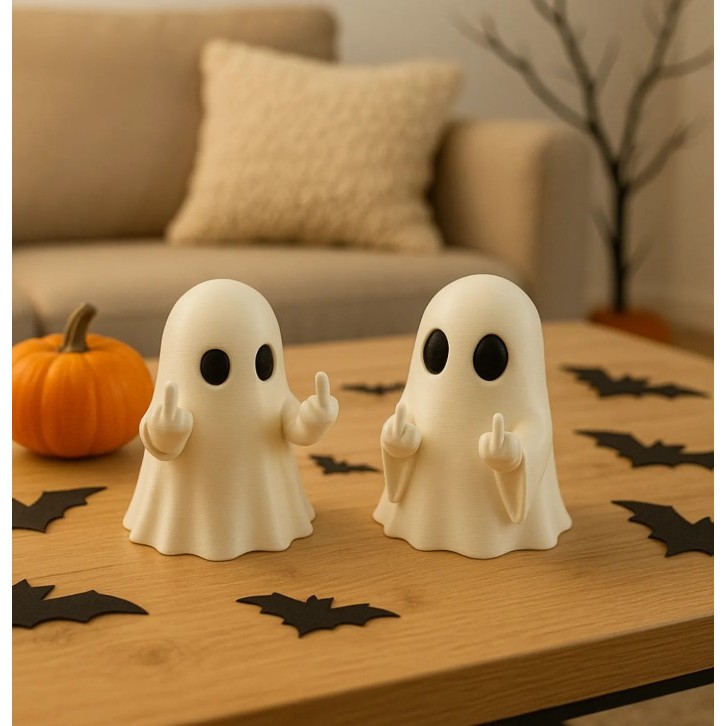 kit 2 Fantasmas Mostrando Dedos em Oferta na Shopee