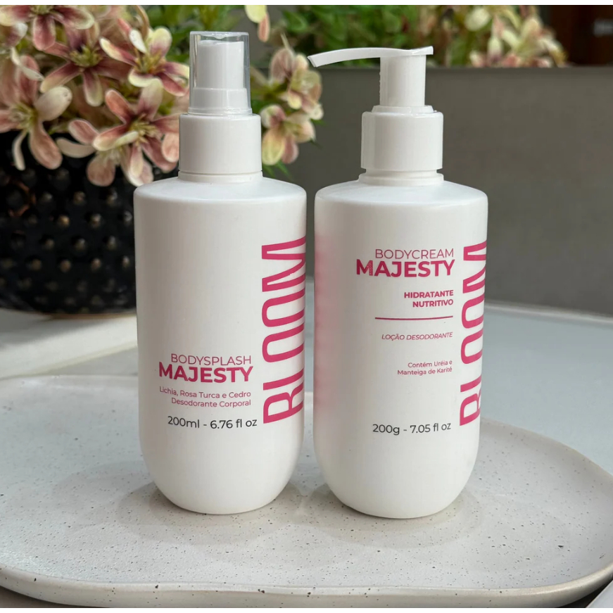 Kit Majesty Body Splash e Hidratante Bloom 200ml
