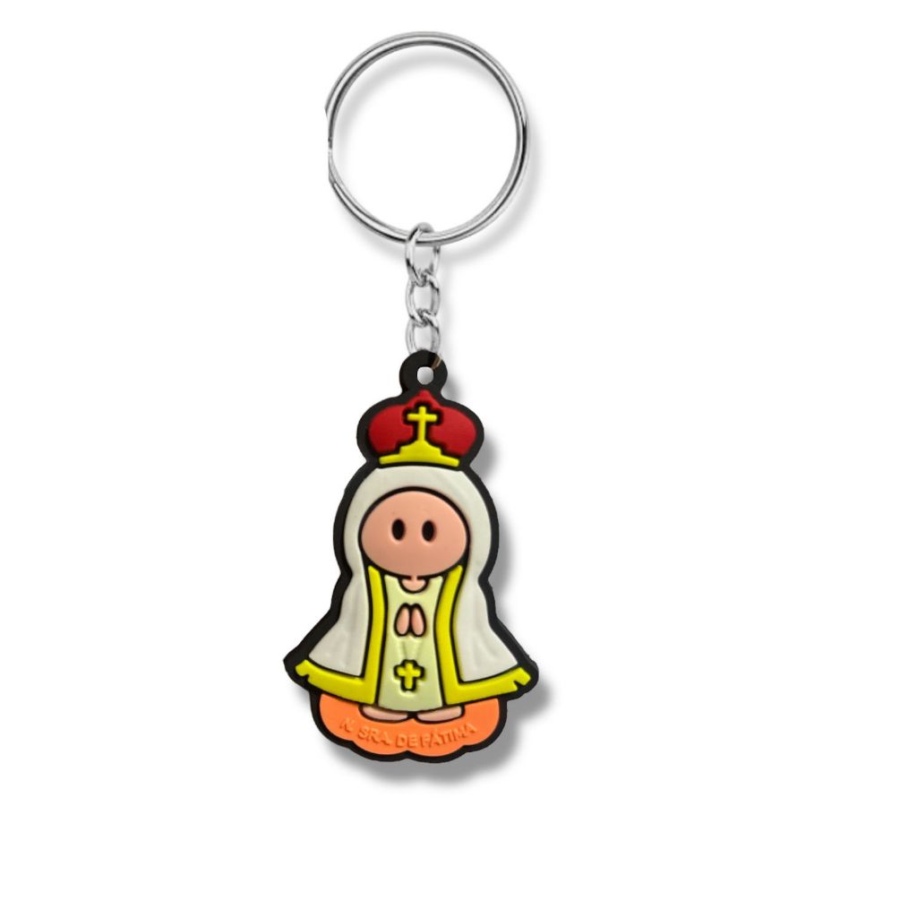Kit 12 Chaveiro Emborrachado Infantil Nossa Senhora  Fatima