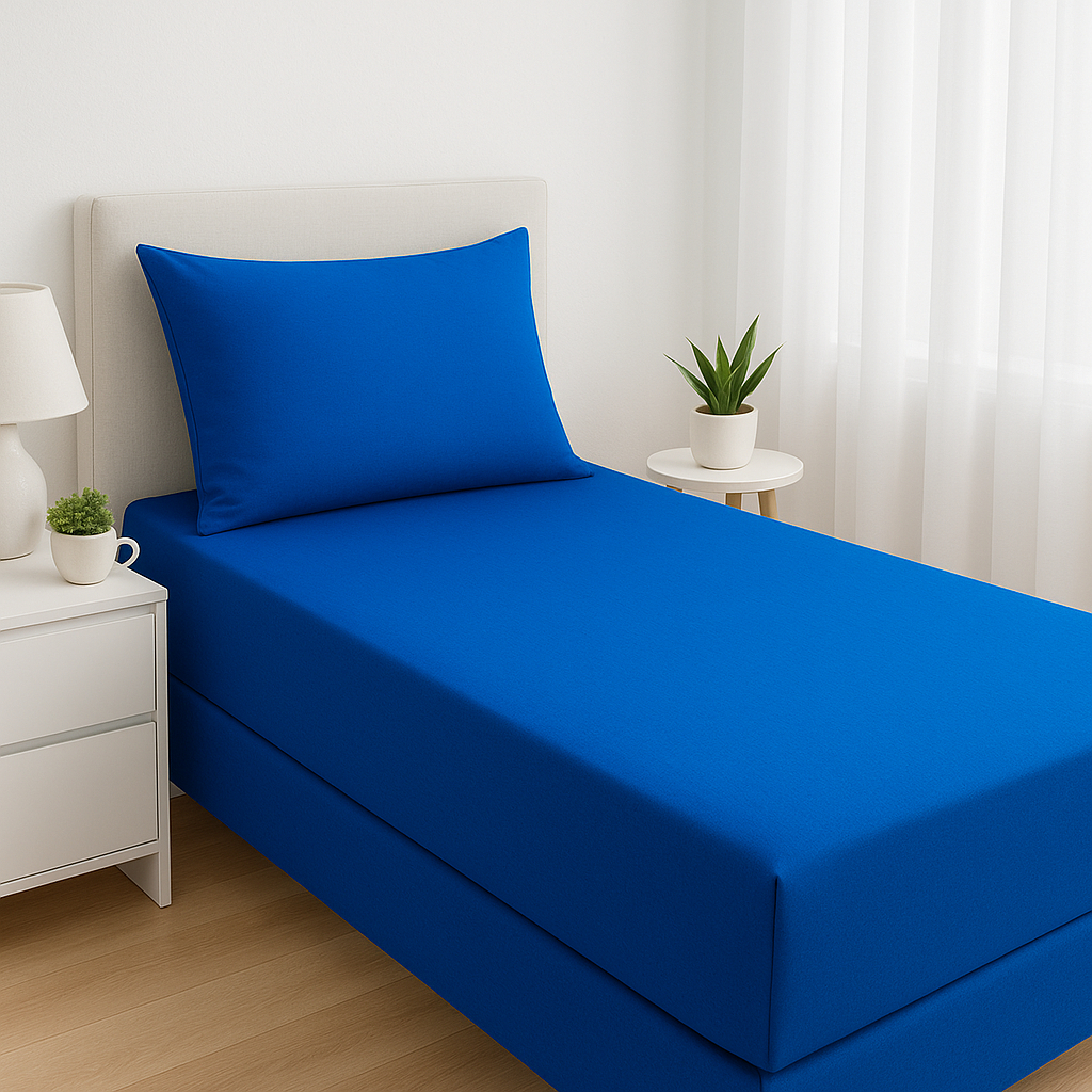 Jogo de Lençol Solteiro 2 Peças Liso 1,88 x 0,88 x 0,20 Altura Antialérgico Várias Cores em Oferta na Shopee