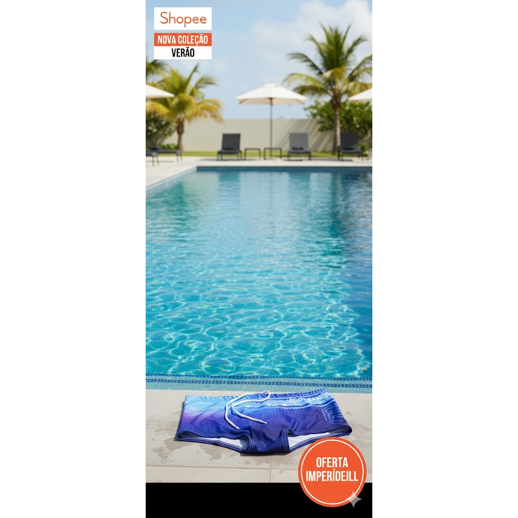 Sunga Boxer Masculina Com Forro Praia Piscina Adulto