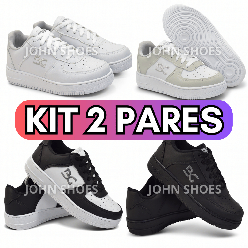 Kit Tenis Infantil Menino Menina Juvenil Casual Macio e Confortável Tênis Juvenil 27 a 39 em Oferta na Shopee