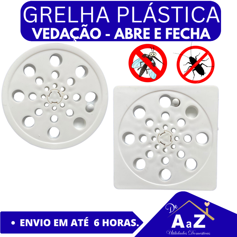 GRELHA RALO 10X10 15X15 DE PLASTICO BRANCO RESISTENTE ABRE E FECHA VEDAÇÃO TOTAL em Oferta na Shopee
