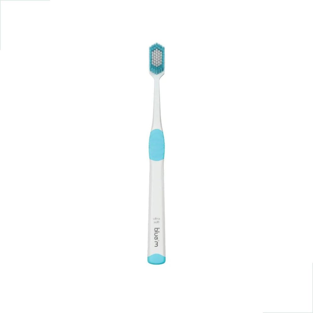 Escova de Dentes BlueM Azul Design Ergonômico Precisão Limpeza Cerdas Macias Cuidados Diários Saúde Oral Conforto Dental