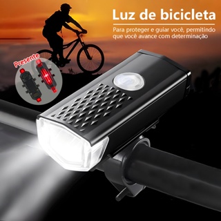 Kit Farol e Lanterna para Bicicleta LED Ultra Brilhante à Prova d’Água Segurança Noturna BIC001 em Oferta na Shopee