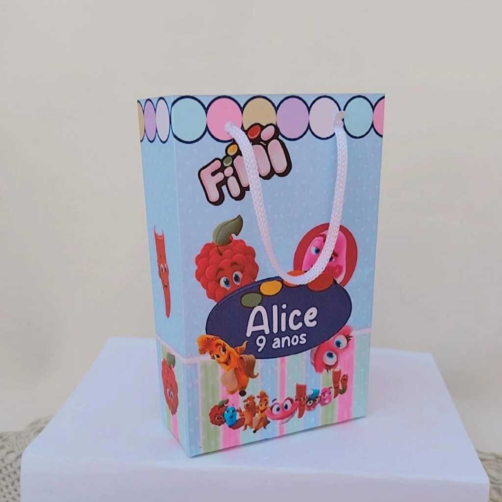 Kit Sacolinha Surpresa Festa Infantil Personalizado Princesa FINI Lembrancinhas PEGUE E MONTE