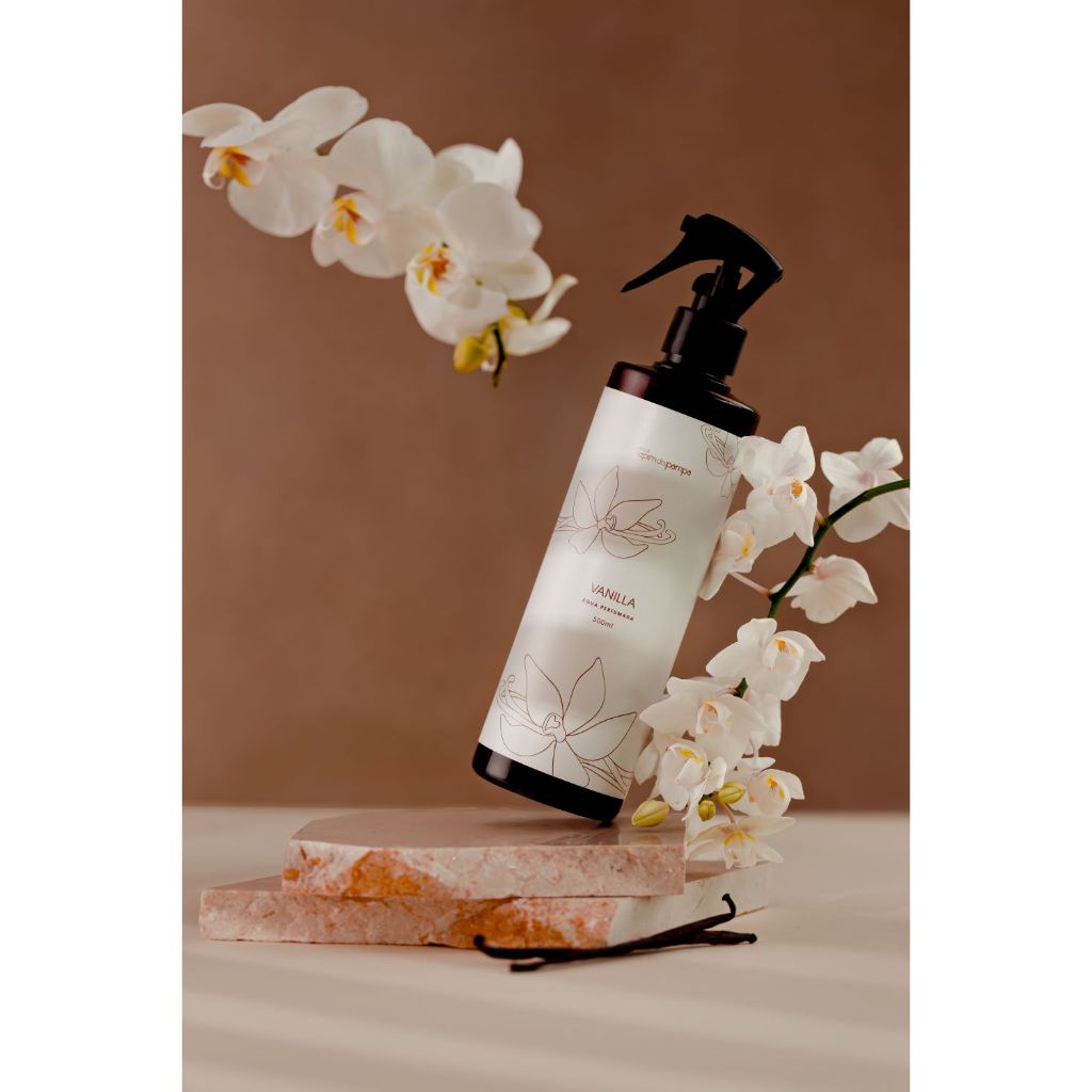 Ateliê Capim do Pampa  Água Perfumada Vanilla 500ml Aromatizador de Ambiente Cama, Mesa e Banho Aromaterapia Essência
