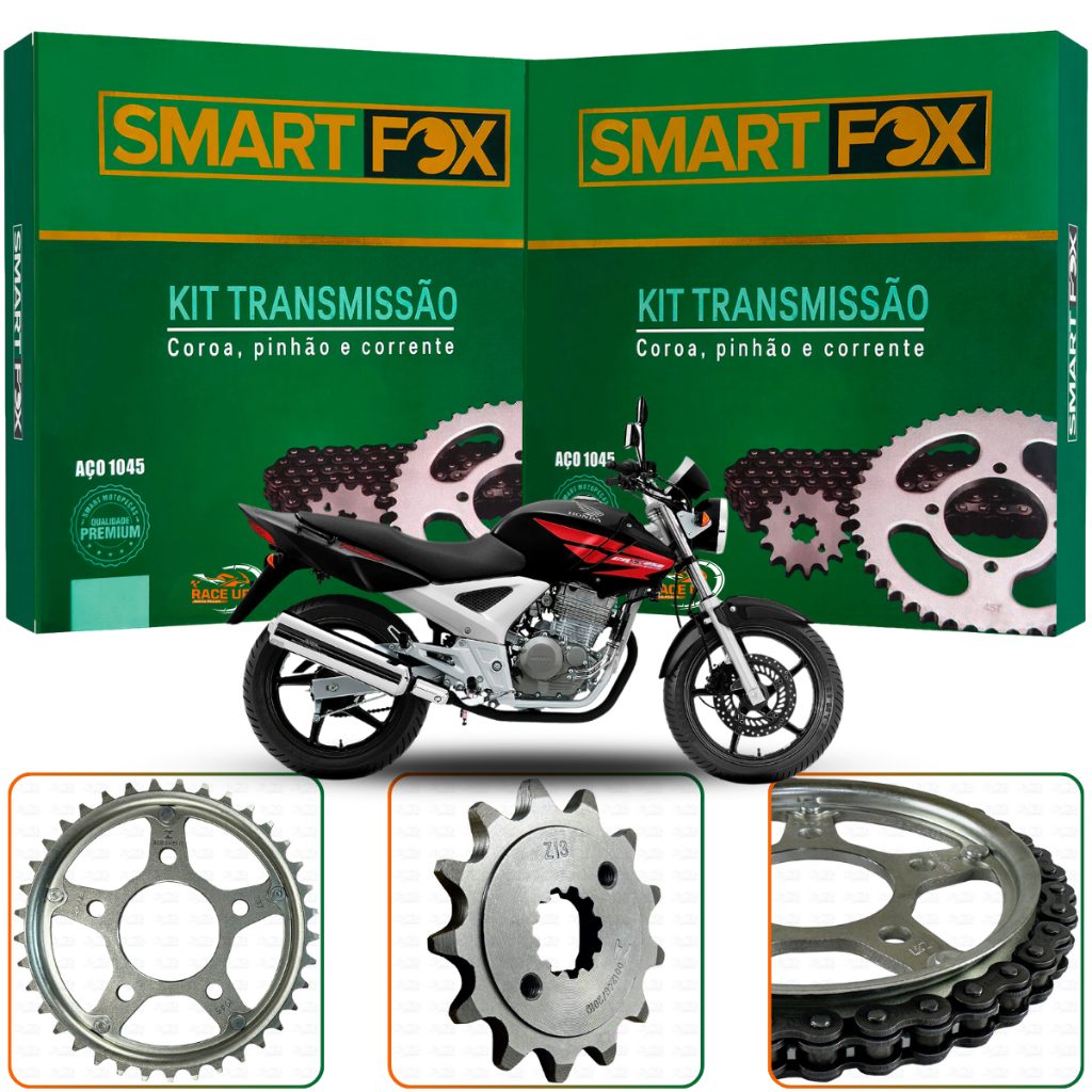 Relação Cbx 250 Twister 2001 a 2008 Kit Transmissão Aço 1045 em Oferta na Shopee