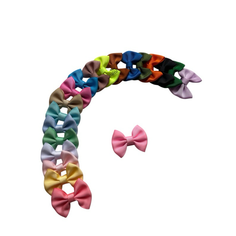 Kit 10 Mini Lacinho De Cabelo Bebê Menina  Rn No Velcro Gravatinha