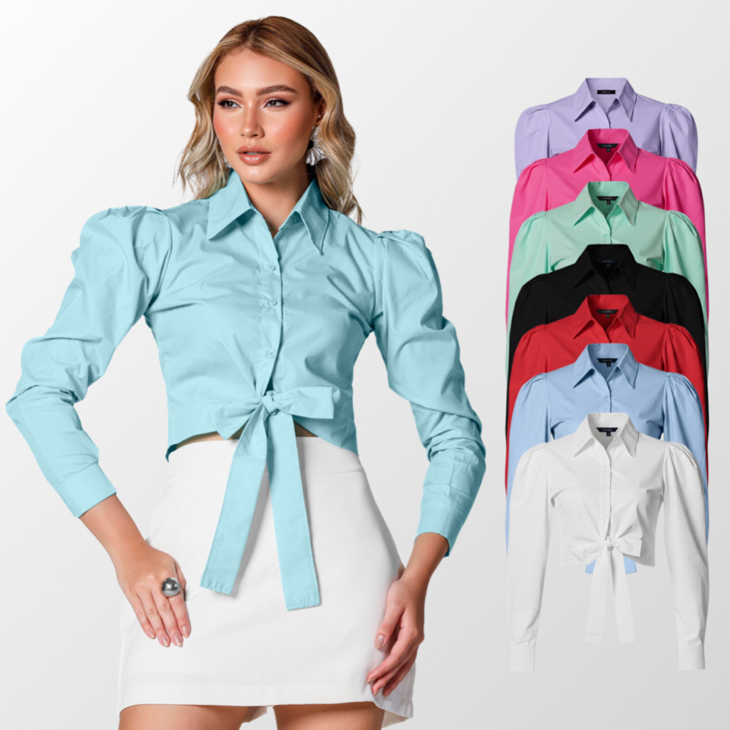 Cropped Manga Bufante Longa: Onde Comprar | BuscaProdutos