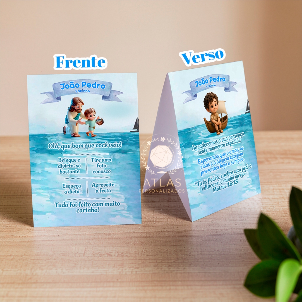 Kit Plaquinhas de agradecimento - Centro de mesa (Tu es Pedro) em Oferta na Shopee