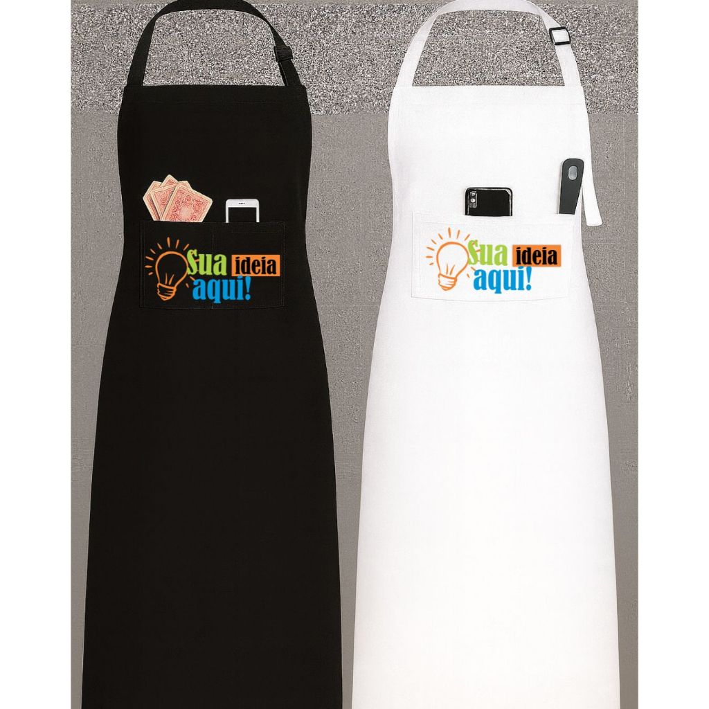 Avental Personalizado com Nome ou Logo Empresa Profissional Restaurante Bar Cozinha