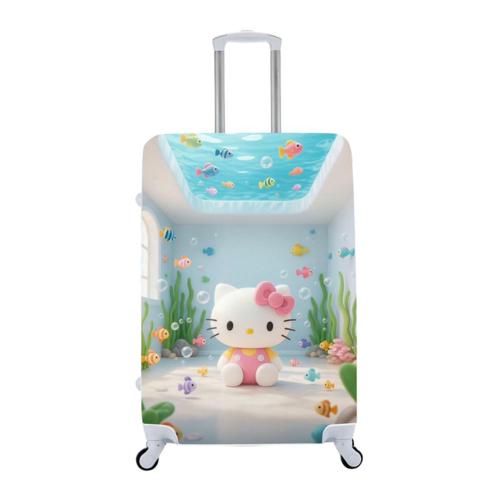 Capa De Mala Personalizada Hello Kitty Viagens Bagagens — imagem 2 de 2
