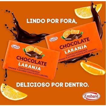 Caramelo Chocolate Laranja 10 Unidades - Embaré em Oferta na Shopee