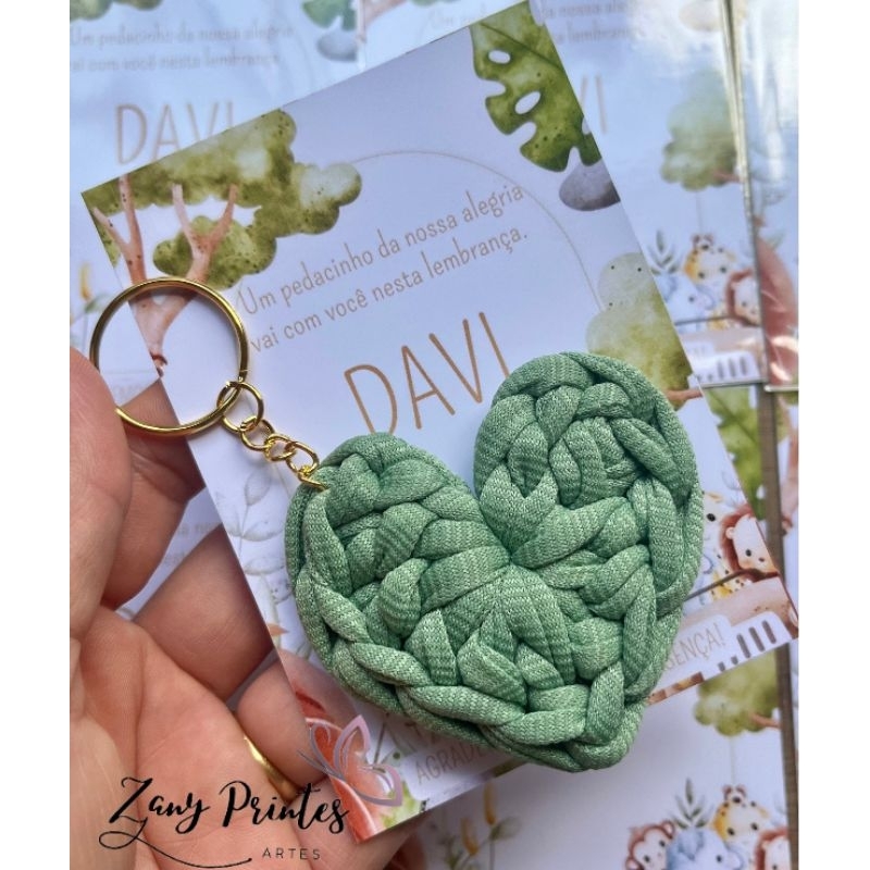 Kits de chaveiros em crochê+cartão personalizado-Lembrancinha maternide/chá de bebê/aniversário...