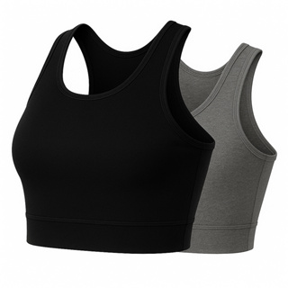 Kit 2 Top Academia Fitness Sustentação Nadador Regata Adulto Feminino Roupas Premium em Oferta na Shopee