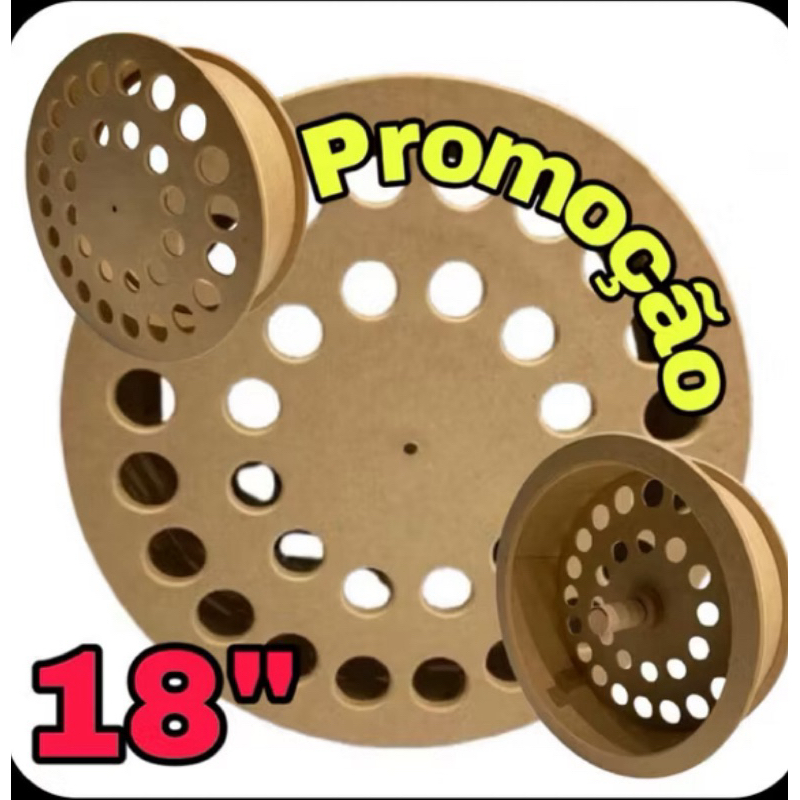 Carretilha 18 Polegada (45cm) Com Rolamento Duplo em Oferta na Shopee