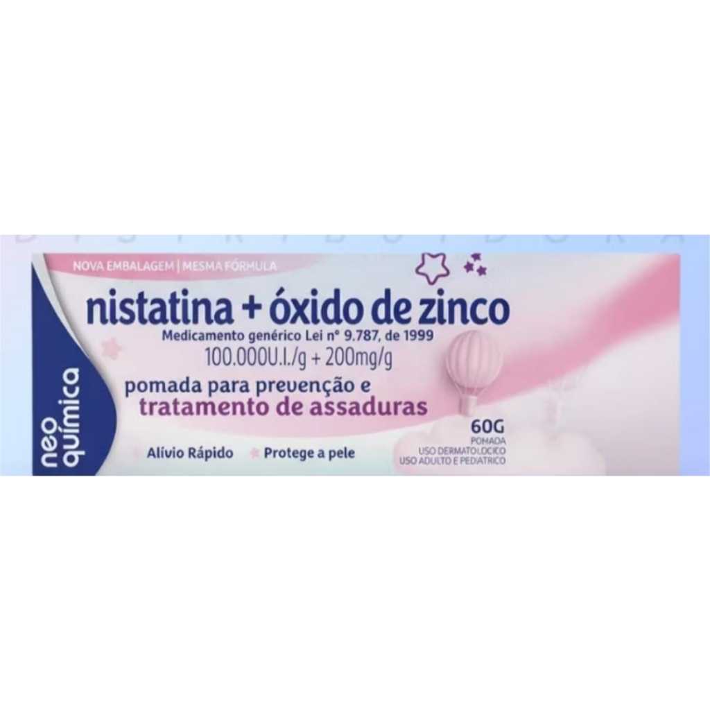 Pomada para Assaduras Nistatina + Óxido de Zinco 60g