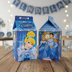 10 Caixa Milk Cinderela Lembrancinhas Festa Fácil