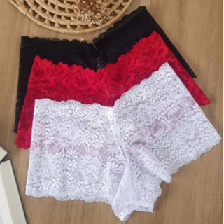 Kit 5 Calcinha Feminina de Renda Sensual Shortinho Caleçon Fio Dental Tanga Lingerie Calesson em Oferta na Shopee