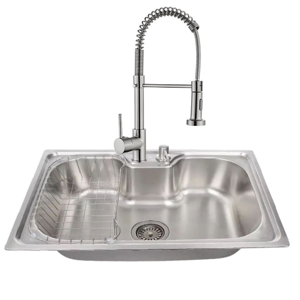 Cuba Pia Cozinha Gourmet Aço Inox 304 50x40 Com Acessórios Torneira Gourmet Monocomando