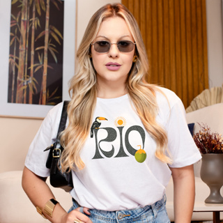 T-Shirt Feminina Estampada Blusa Verão 100% Algodão Promoção em Oferta na Shopee