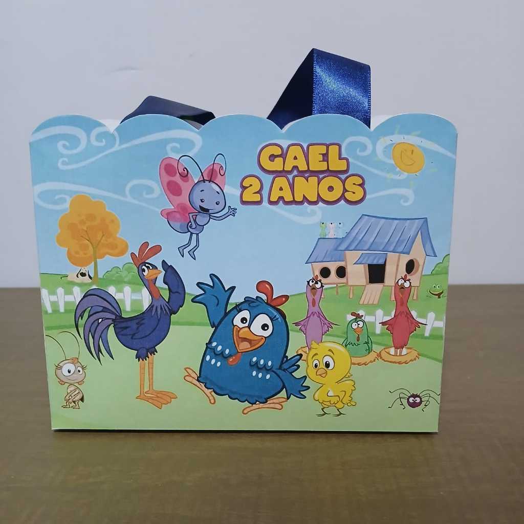 Sacolinha Personalizada Galinha Pintadinha - Caixinhas Personalizadas – Lembrancinhas Personalizada