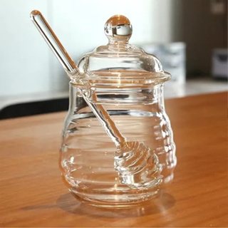 Porta Mel Meleira De Vidro Com Pegador Transparente 300ml em Oferta na Shopee