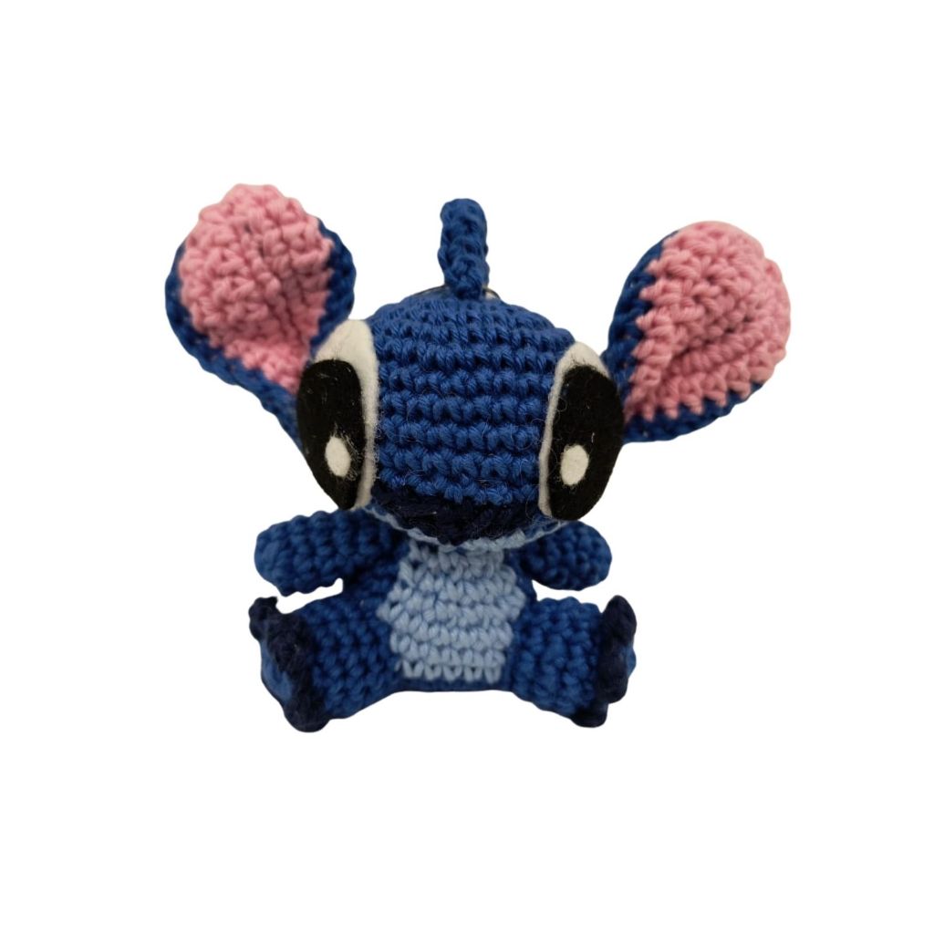 Amigurumi Stitch de Crochê 13 cm | Boneco Artesanal Feito à Mão | Presente Fofo e Decorativo