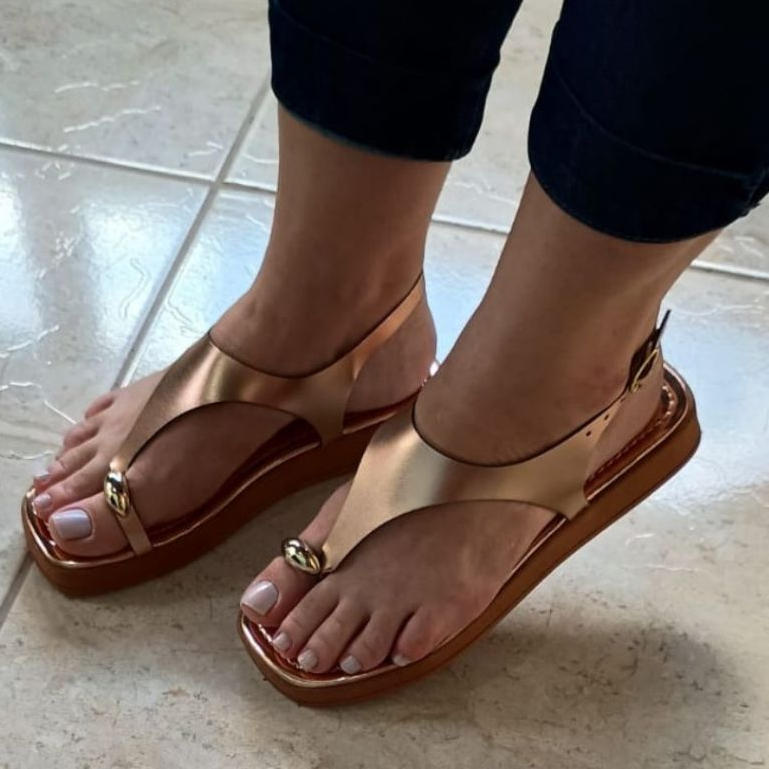 Papete Birken Feminina com Detalhes de Metal Dourado