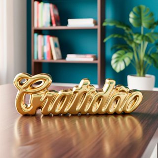 Mini Enfeite Decorativo Porcelana Palavras Positivas Gratidão Decoração Sala Rack Quarto Nicho Presentes Criativos em Oferta na Shopee