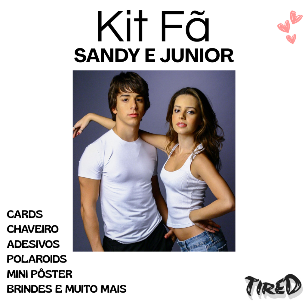 Kit Fã Sandy e Junior Chaveiro Photocards Polaroids Colecionáveis - 25 itens Fanmade