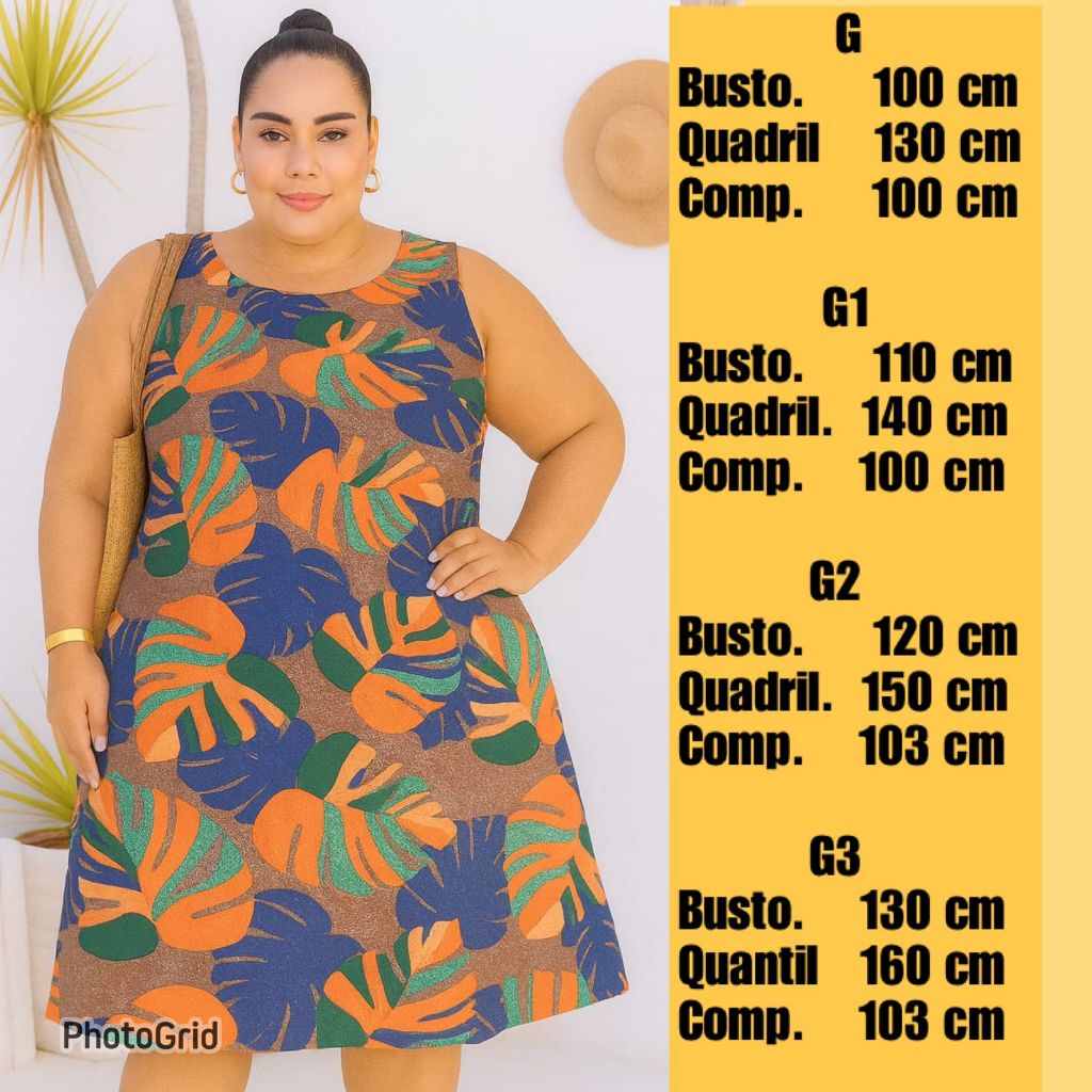 VESTIDO PLU SIZE, MODELO CAMISETA COMPORTADA LUXO