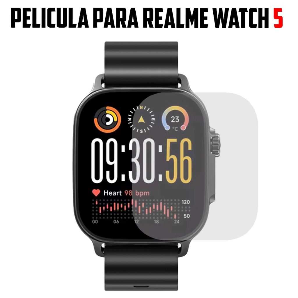 Pelicula de Hidrogel para Smartwatch Realme Watch 5  gel Super Resistente promocao