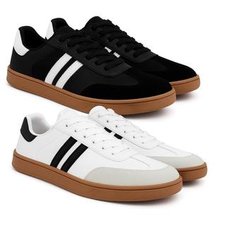 Kit 2 Pares Tenis Feminino Casual Vintage Urbano Retro Estiloso Com Solado Macio Confortavel Top Super Leve com Envio Ja
