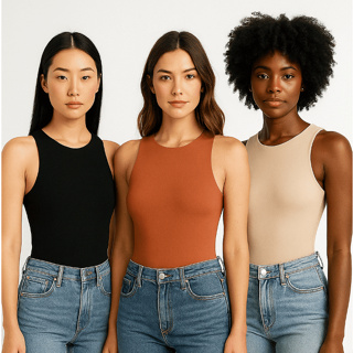 Kit Bodys Bory Boddie Feminino Regata Básica Casual Body Suplex Bori com Forro Duplo em Oferta na Shopee