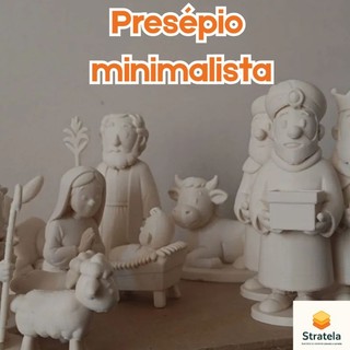 Presépio minimalista e moderno | sagrada família | Reis magos, menino Jesus, Maria e José, manjedoura