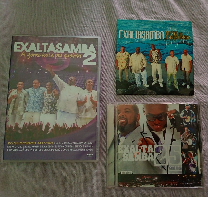 DVD Exaltasamba  A Gente Bota pra Quebrar 2 + CDS 25 anos + PROMO Ilha da Magia USADO/LER ANÚNCIO