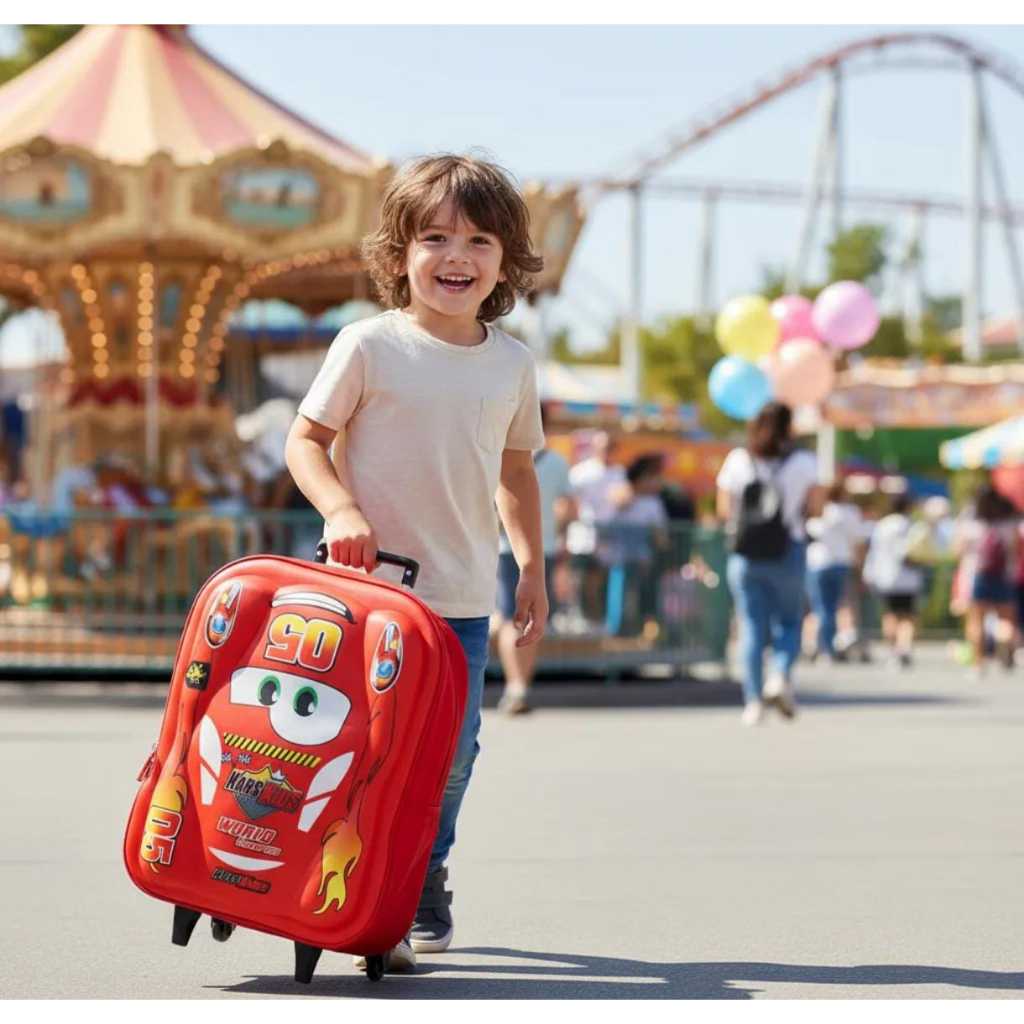 mochila  escolar com rodinha cars macqueen Ideal para crianças de 5 a 10 anos